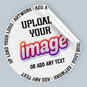 Personalised Custom Print Round Glossy Stickers Labels